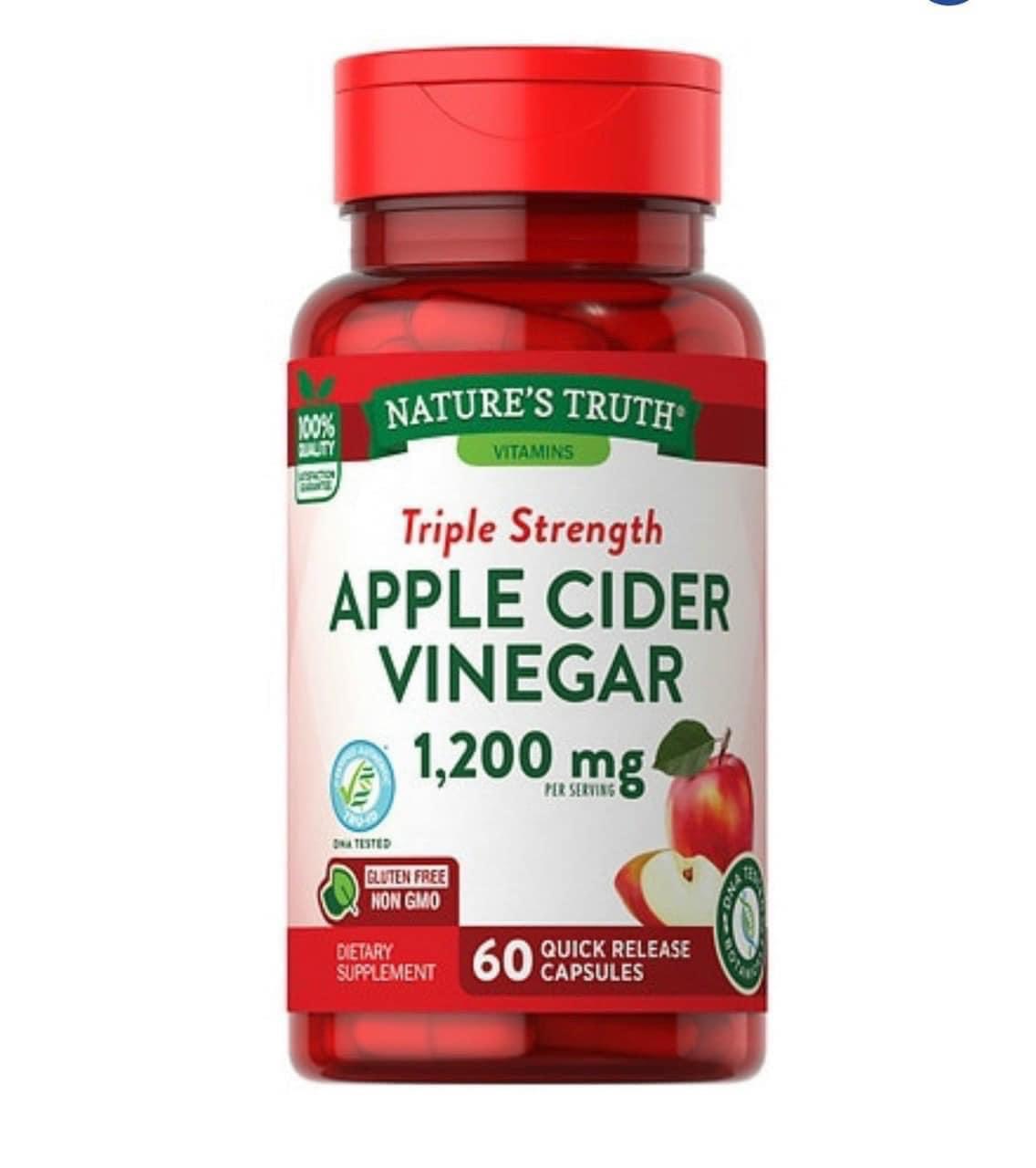 Viên uống giấm táo Nature's Truth Apple Cider Vinegar 1200mg