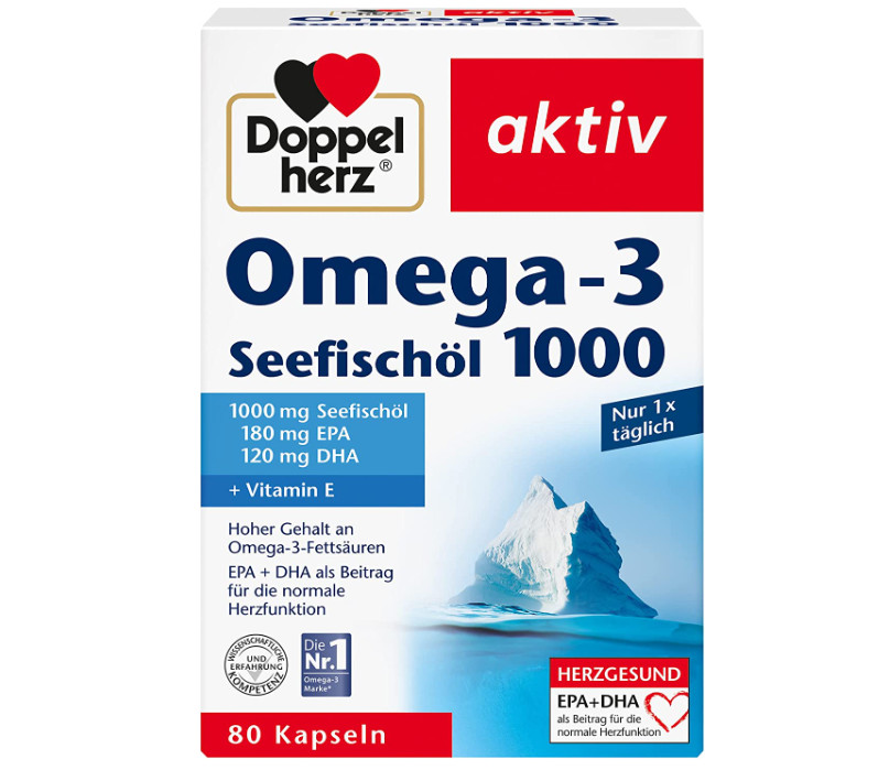 Doppelherz Aktiv Omega-3 Seefischol 1000 80 viên