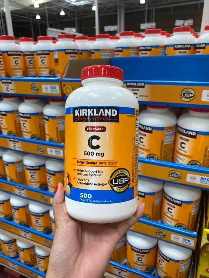 Kẹo ngậm bổ sung Vitamin C Kirkland Signature Vitamin C 500mg 500 viên