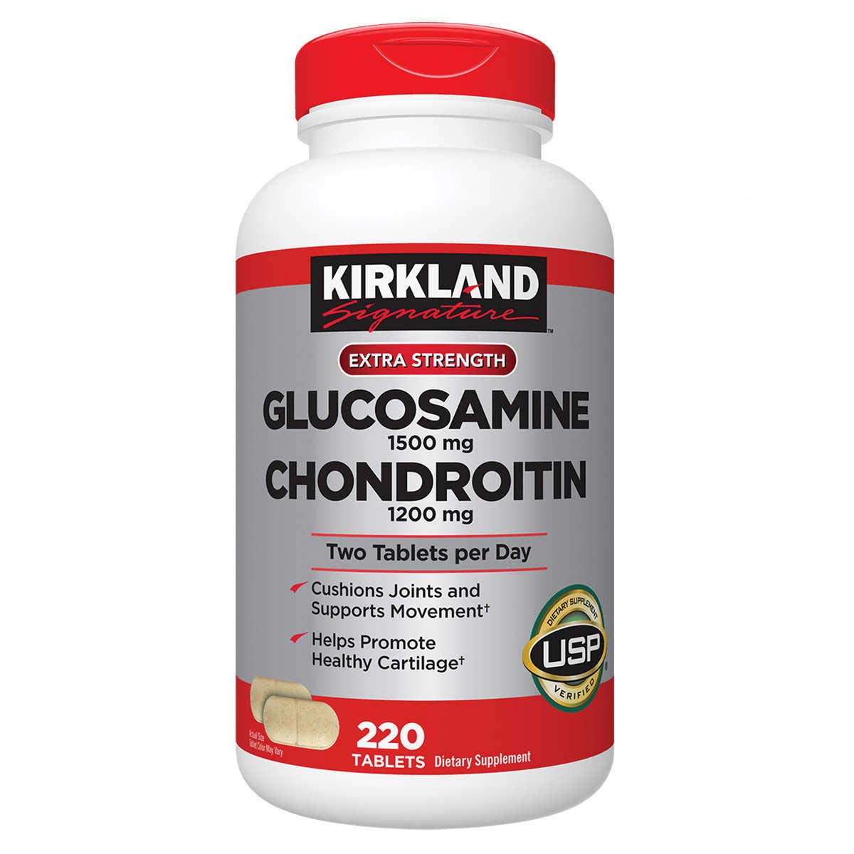 Thuốc bổ khớp Glucosamine 1500mg Chondroitin 1200mg Kirkland 220 Viên