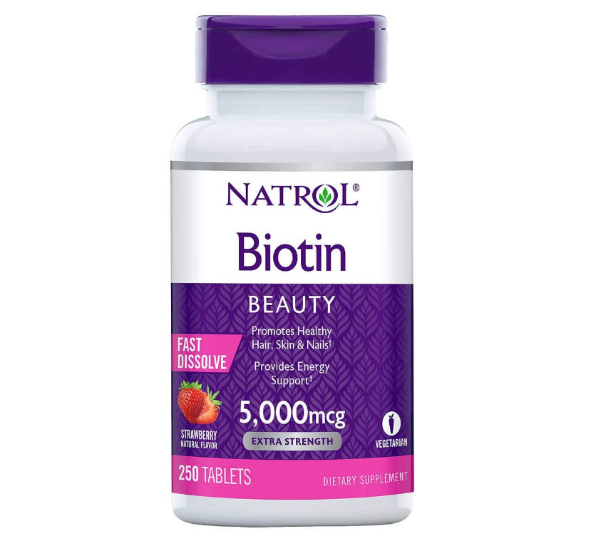 Viên uống Natrol Biotin Beauty 5000mcg 250 viên
