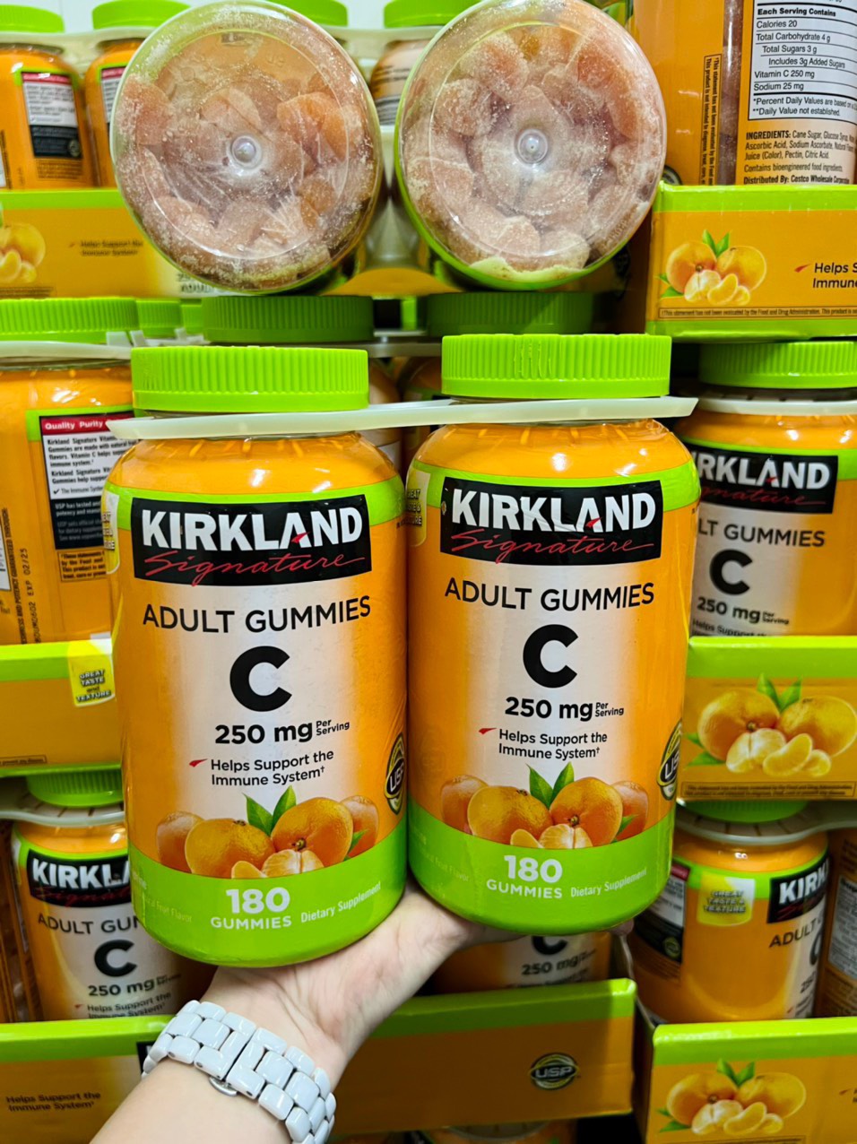 Kẹo dẻo Vitamin C Kirkland Adult Gummies C 250mg Mỹ