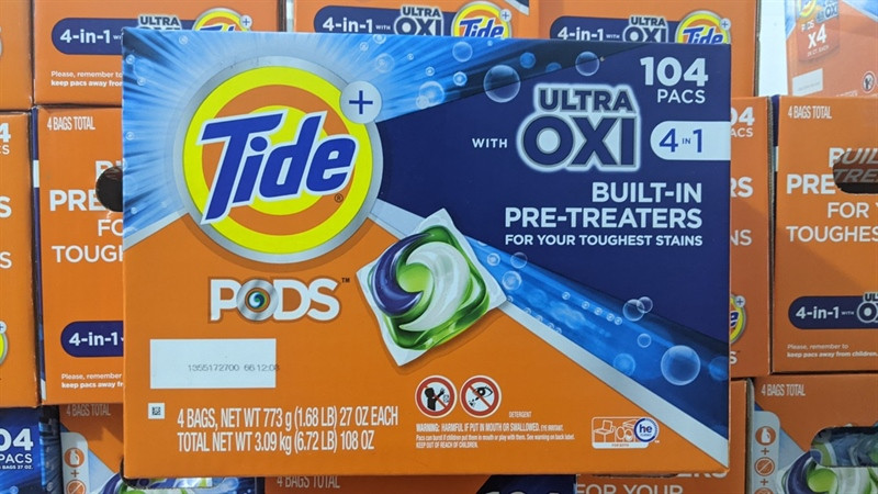 Viên giặt Tide Pods Ultra Oxi 104 viên thùng giấy