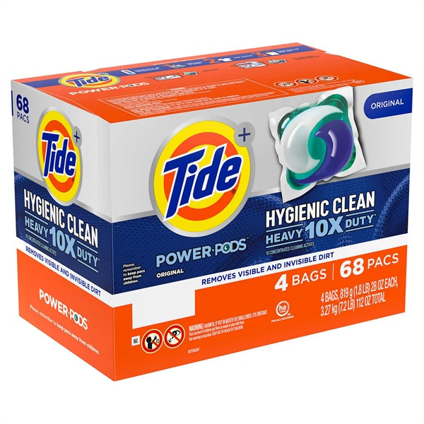 Viên giặt Tide Power Pods Hygienic Clean 68 viên