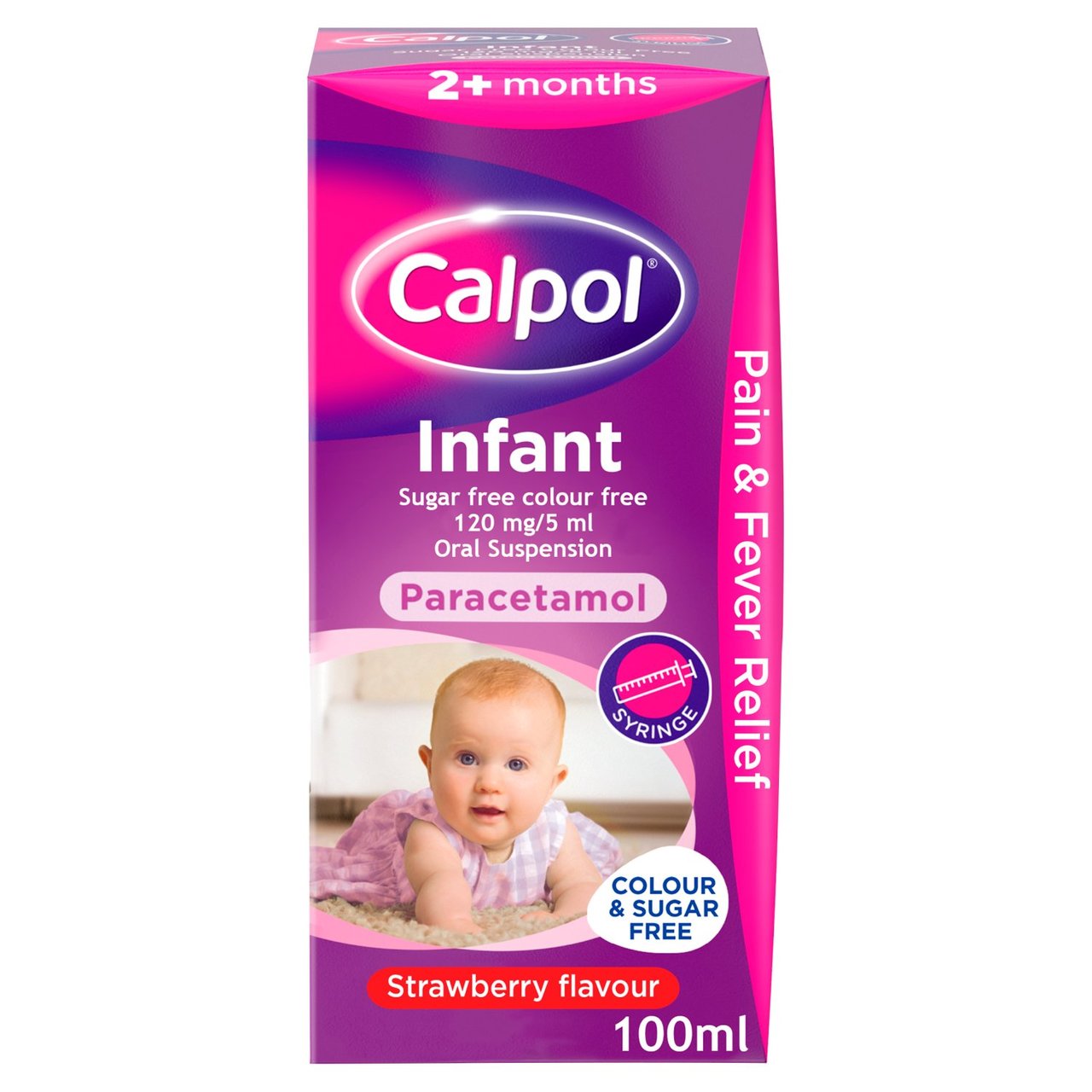 Siro Calpol hạ sốt giảm đau dành cho bé từ 2 tháng tuổi 100ml