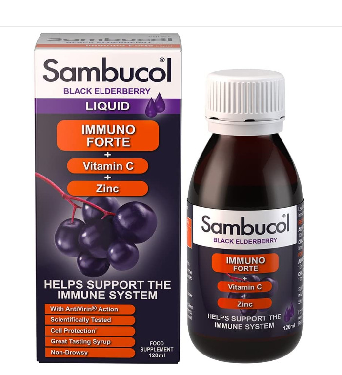 Siro tăng đề kháng Sambucol Immuno Forte Black Elderberry  120ml