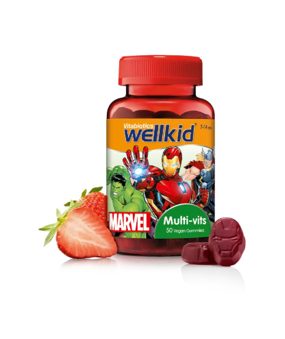 Kẹo dẻo Wellkid Marvel Multi-vits dành cho bé từ 7-14 tuổi