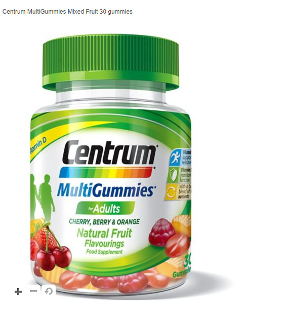 Kẹo dẻo Centrum Multi Gummies hỗ trợ miễn dịch cho người lớn
