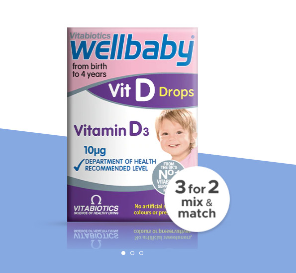Wellbaby Vitamin D cho trẻ từ sơ sinh đến 4 tuổi hộp 30ml