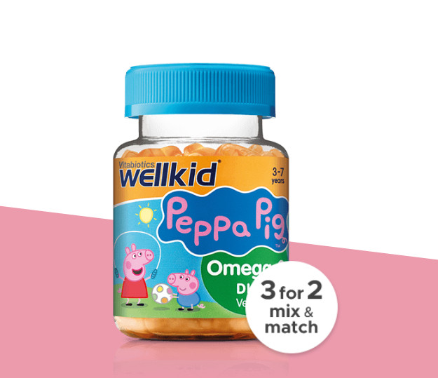 Kẹo dẻo Wellkid Peppa Pig Omega-3 dành cho bé từ 3-7 tuổi