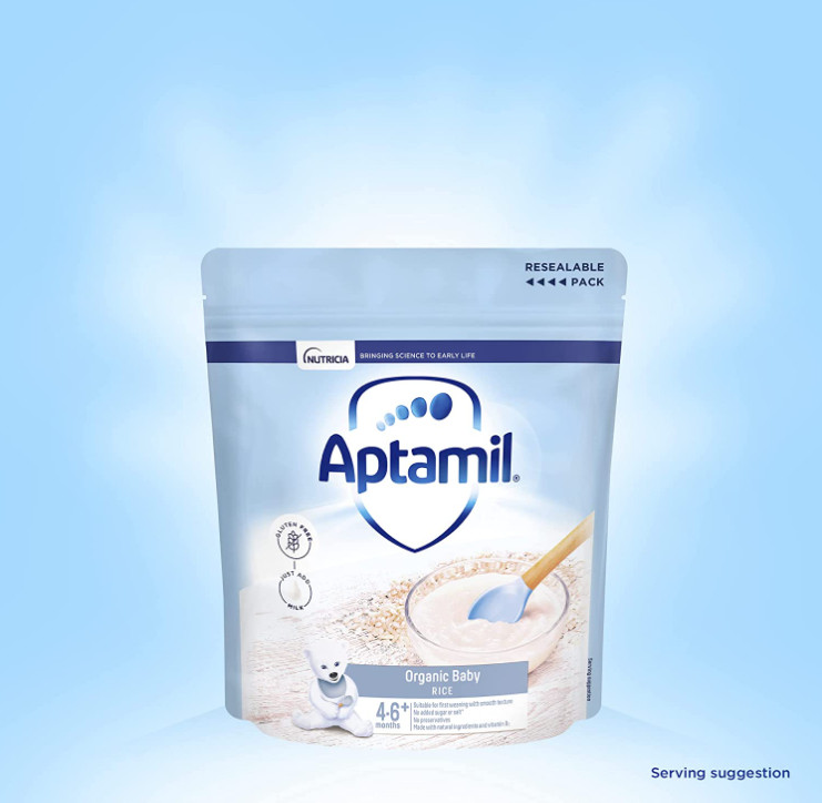 Bột Ăn Dặm Aptamil Organic vị gạo Baby Rice 4-6m 100gr