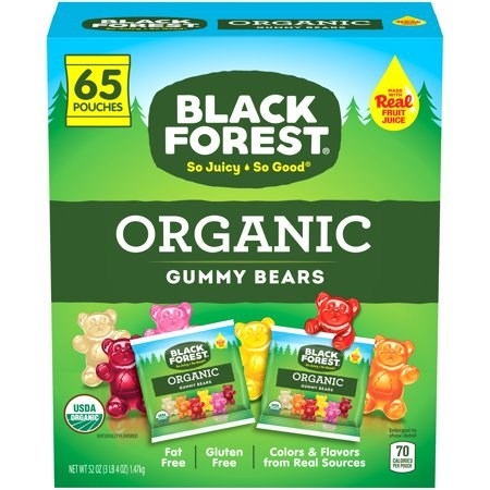 Kẹo dẻo Black Forest Organic Gummy Bears thùng 65 gói