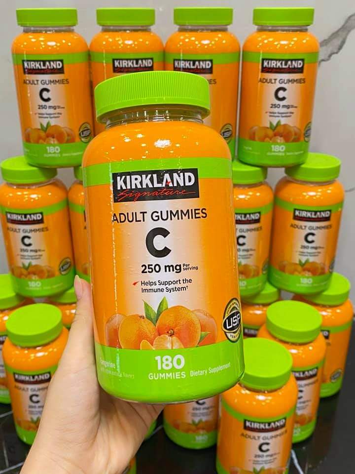Kẹo dẻo Vitamin C Kirkland Adult Gummies C 250mg 180 viên