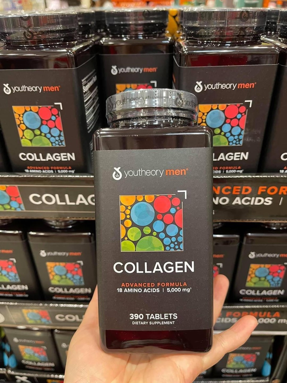 Collagen nam - Youtheory Men Collagen type 1 2 & 3 hộp 390 viên